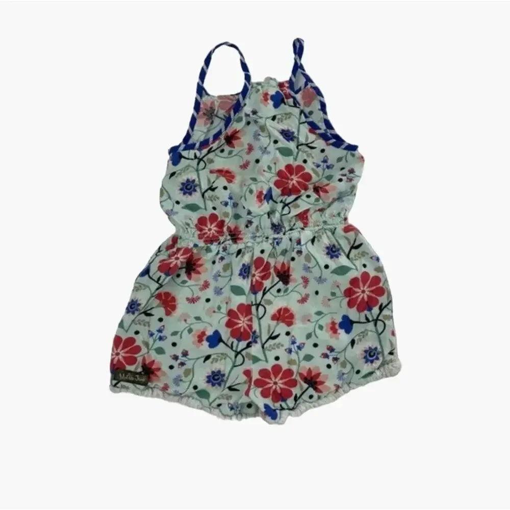 Matilda Jane Tug Of War Romper Floral Toddler Girls Size 2 Clean smoke free home